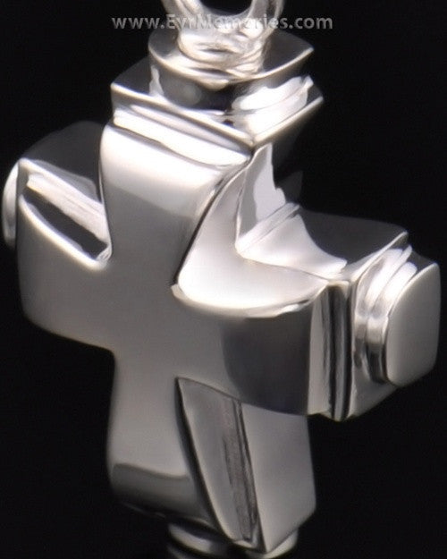 Sterling Silver Classic Cross Cremation Keepsake