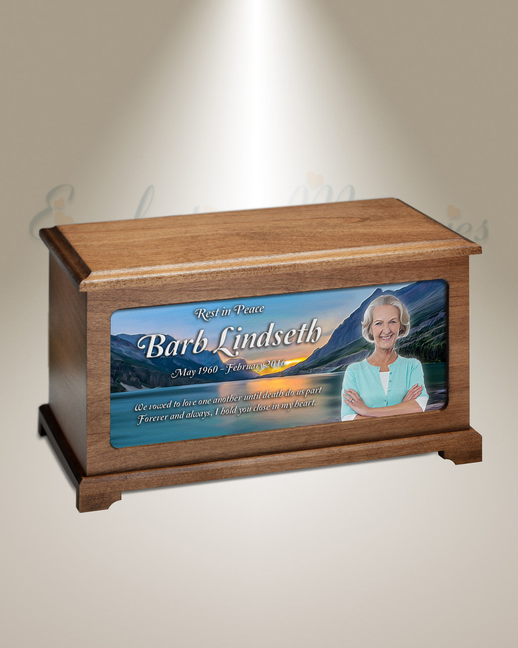 Glacial Lake Photo Cremation Urn
