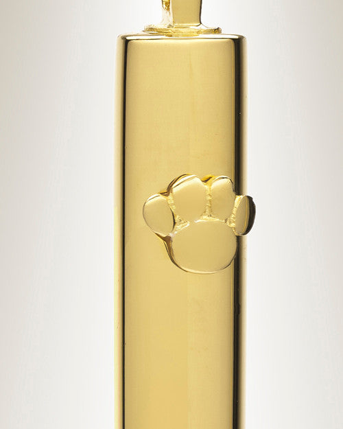 14K Gold Pawed Cylinder Necklace Urn