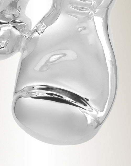 White Gold Boxing Cremation Necklace