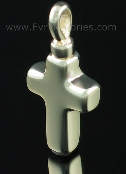 14K Gold Small Cross Jewelry Urn