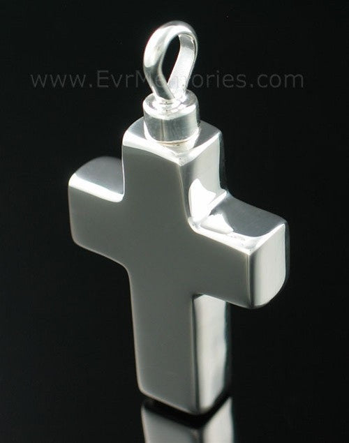 Sterling Silver Large Cross Jewelry Urn