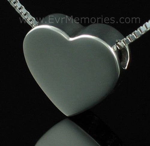 2 Person Sterling Silver Sliding Heart Cremation Keepsake for Couples
