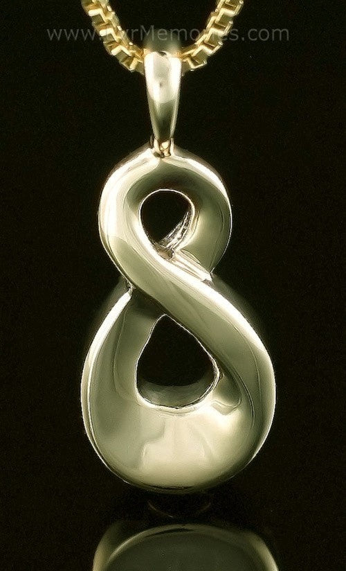 14K Gold Infinity Memorial Locket