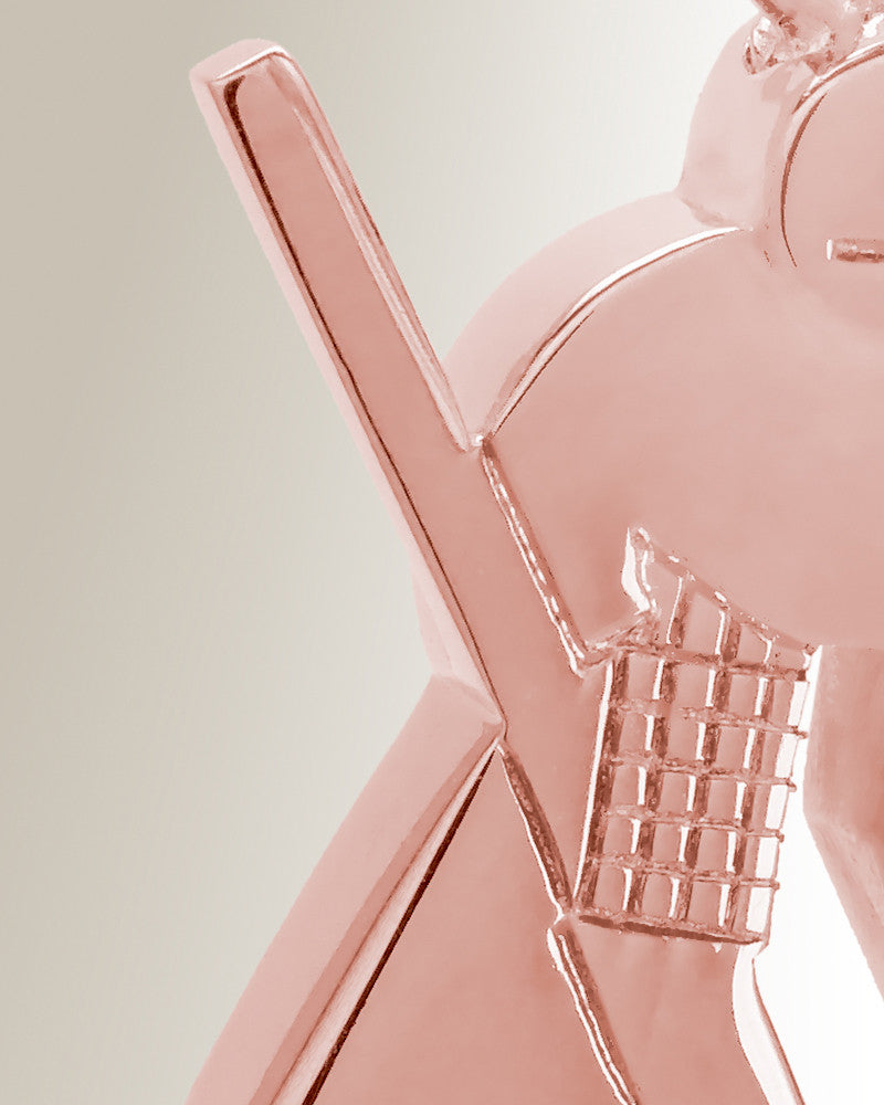 14K Rose Gold Hockey Player Cremation Locket