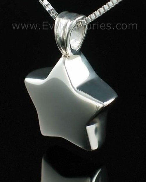 Sterling Silver Small Star Cremation Keepsake