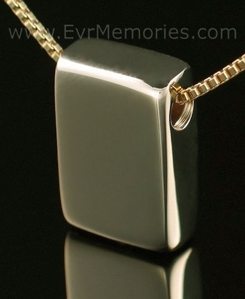 14K Gold Sliding Rectangle Memorial Locket