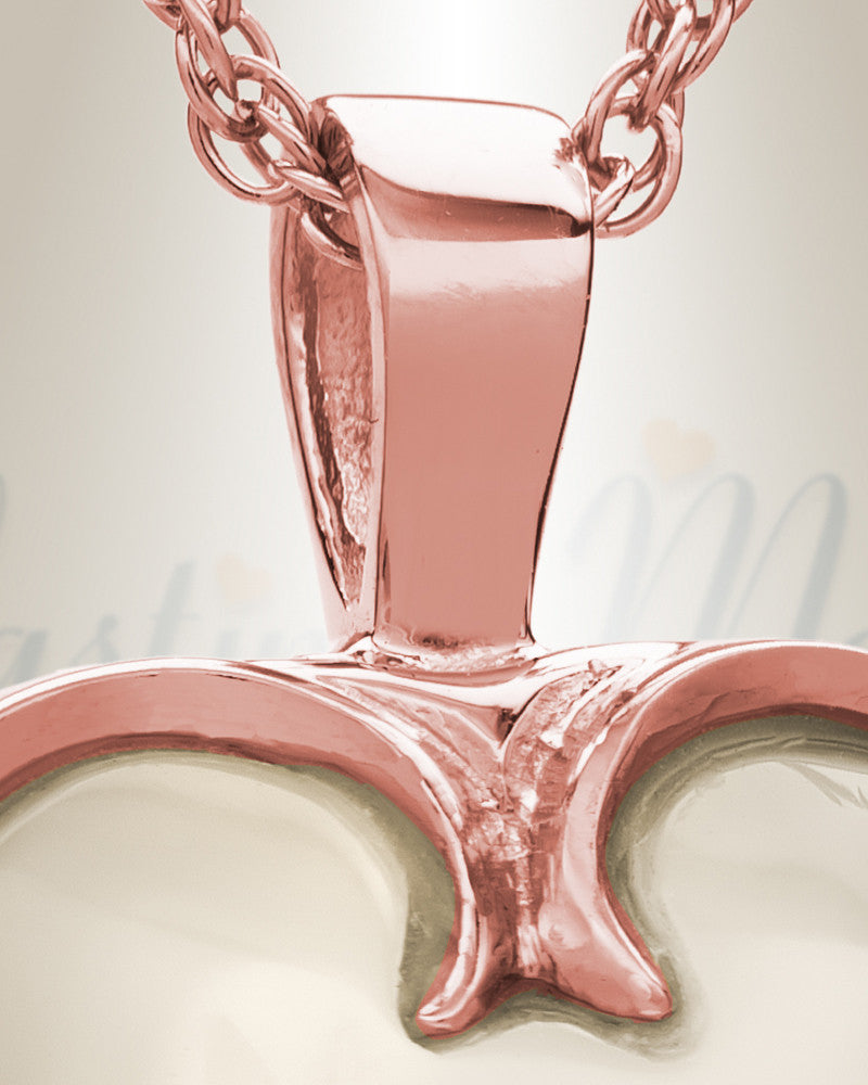 14K Rose Gold Innocent Heart Funeral Jewelry