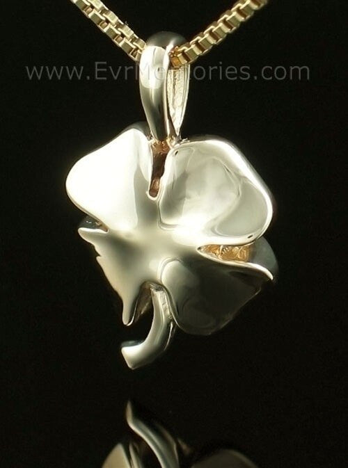 14K Gold 4 Leaf Clover Jewelry Urn