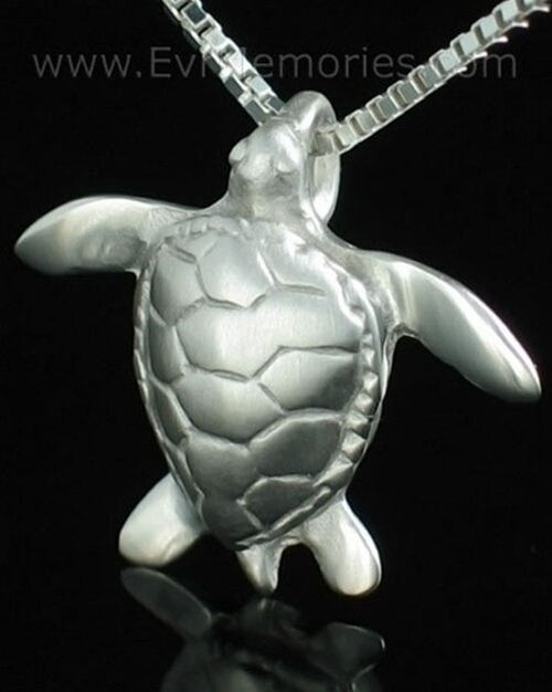 Sterling Silver Sea Turtle Cremation Keepsake