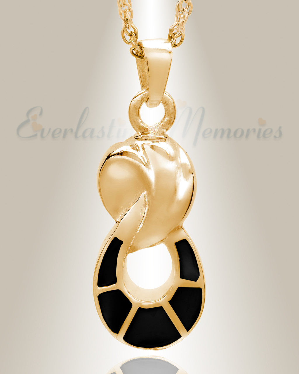14K Gold Everlasting Companion Infinity Funeral Jewelry