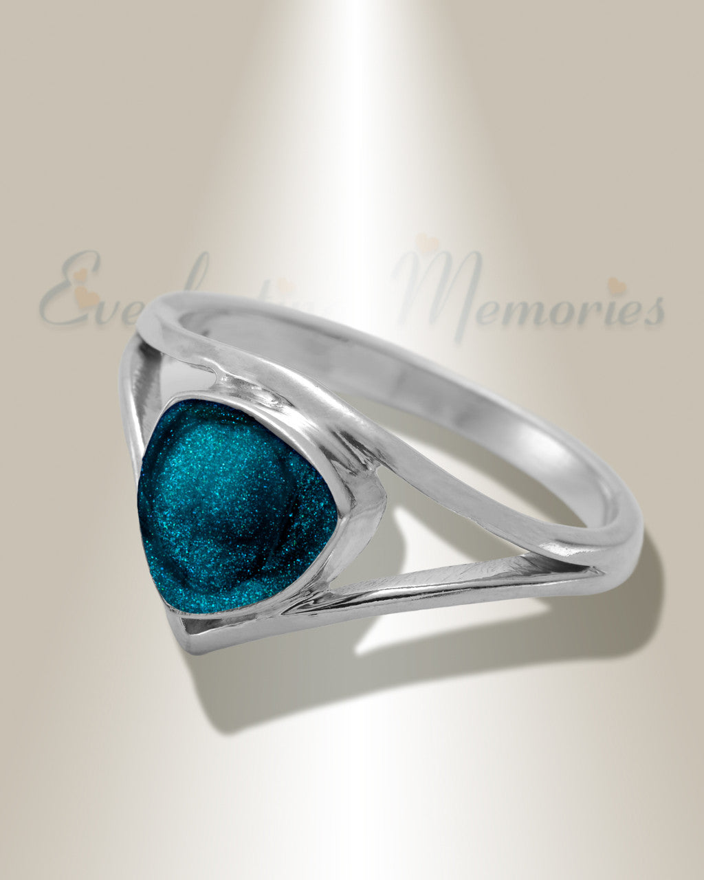 Women's Sterling Silver Willowbrook Ash Ring with Aqua