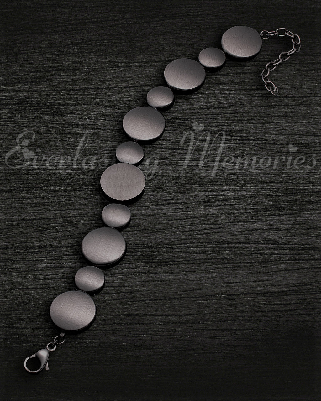 Black Satin At Peace Bracelet Cremation Jewelry