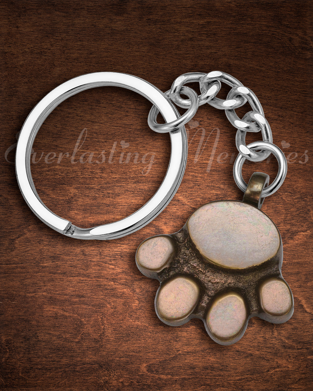 Delicate Paw Brass Urn Keychain
