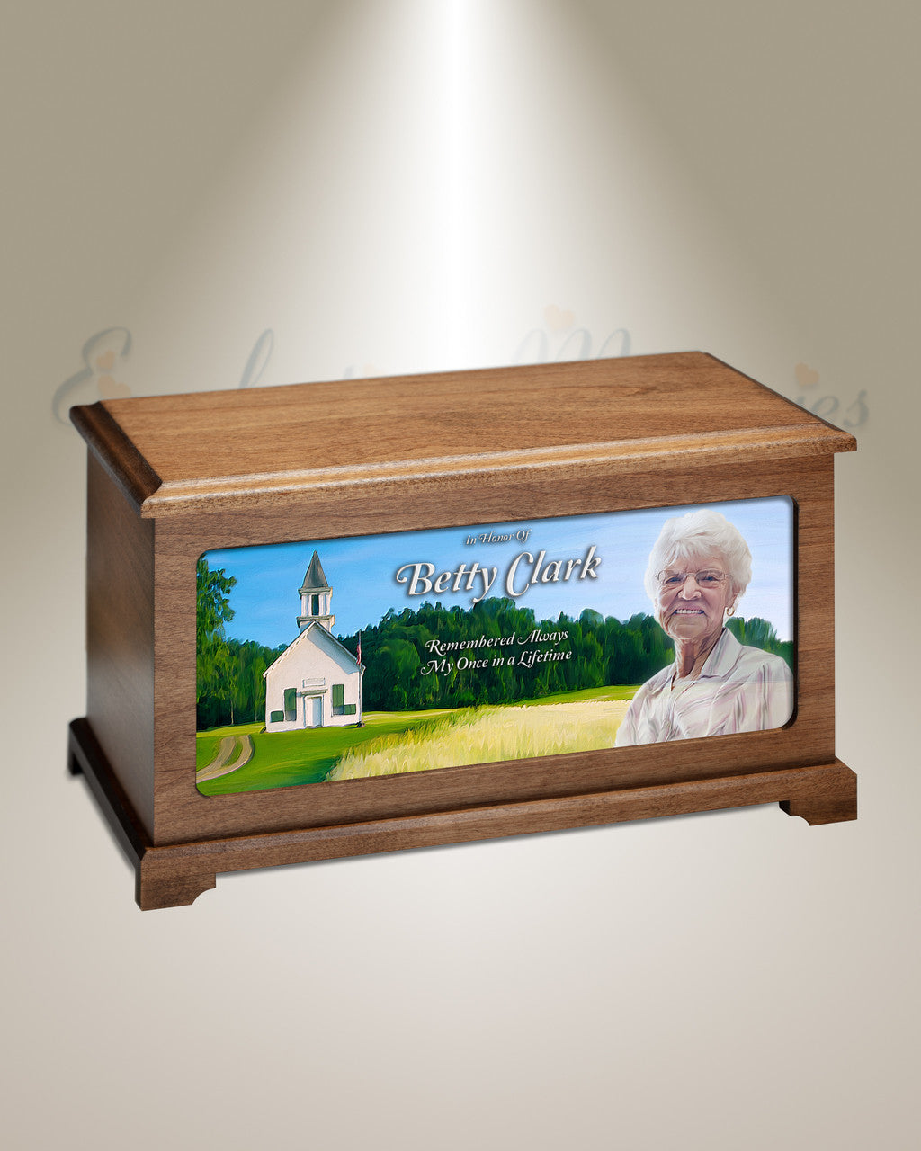 School House Digital Photo Urn