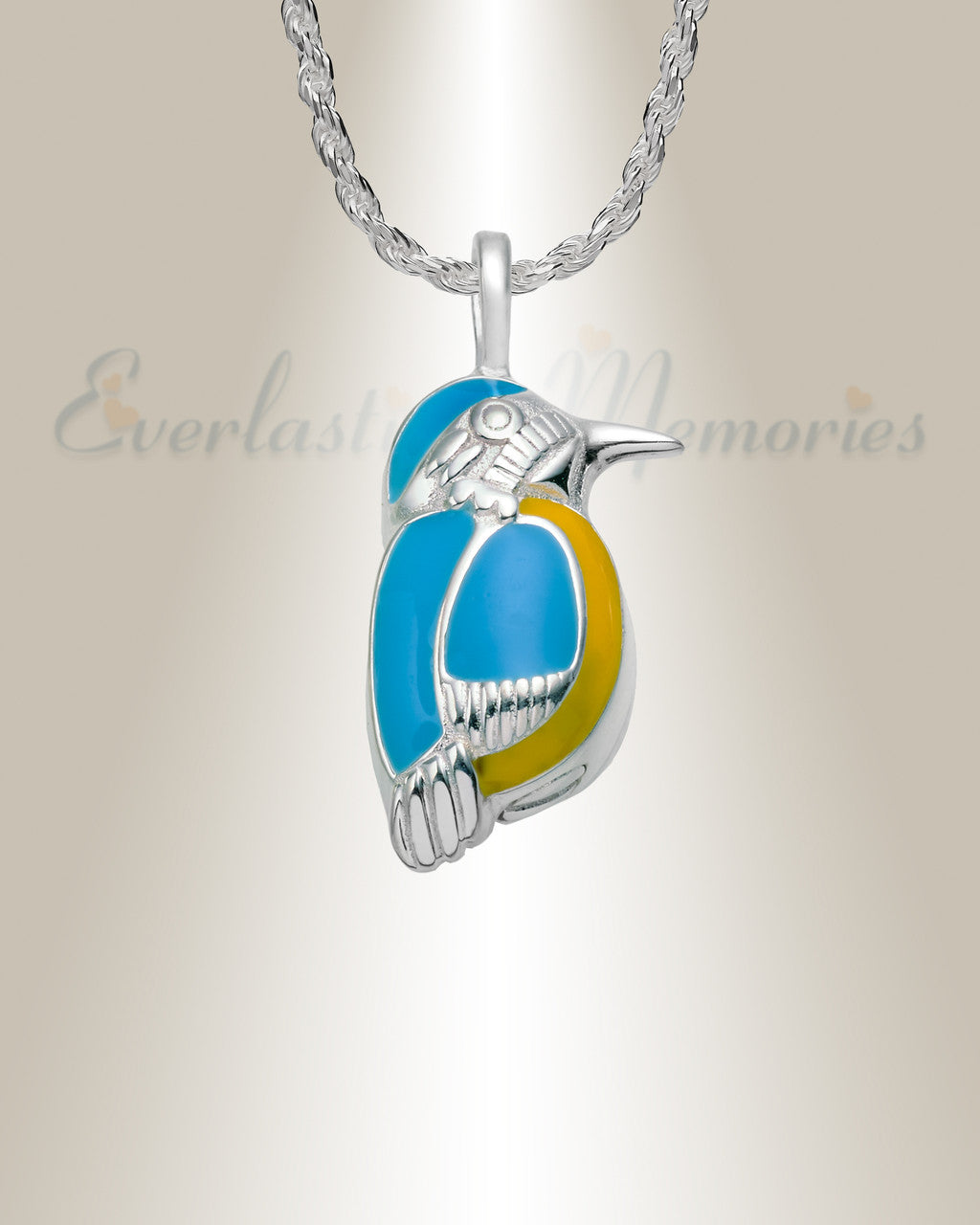 Sterling Silver Hummingbird Cremation Urn Pendant