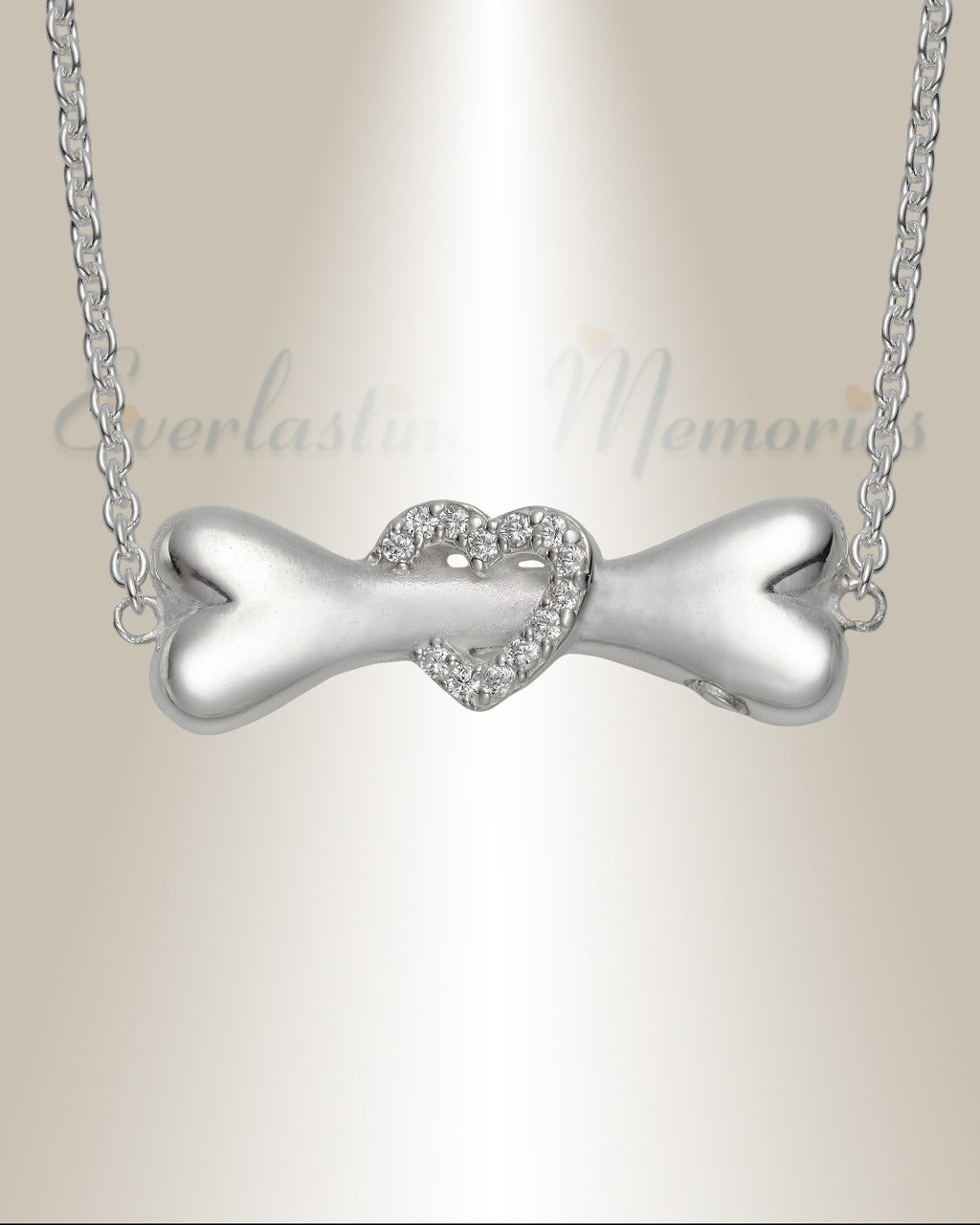 Sterling Silver You Hold My Heart Bone Cremation Urn Pendant