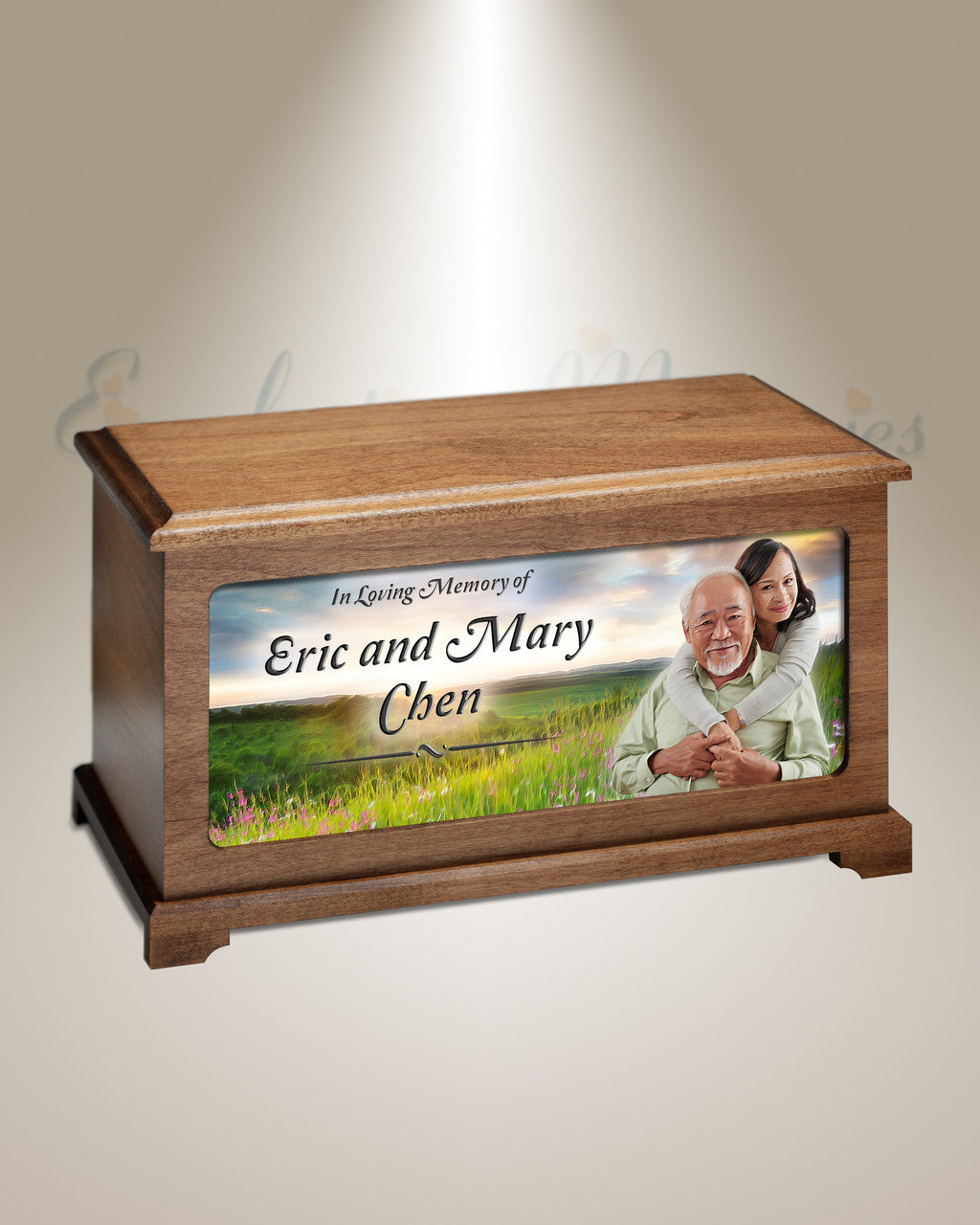 Summer Sunset Cremation Urn With Photo