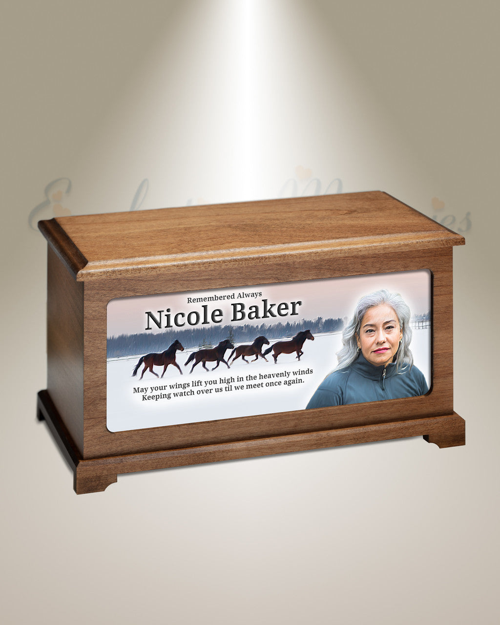 Wild Horses Digital Photo Urn