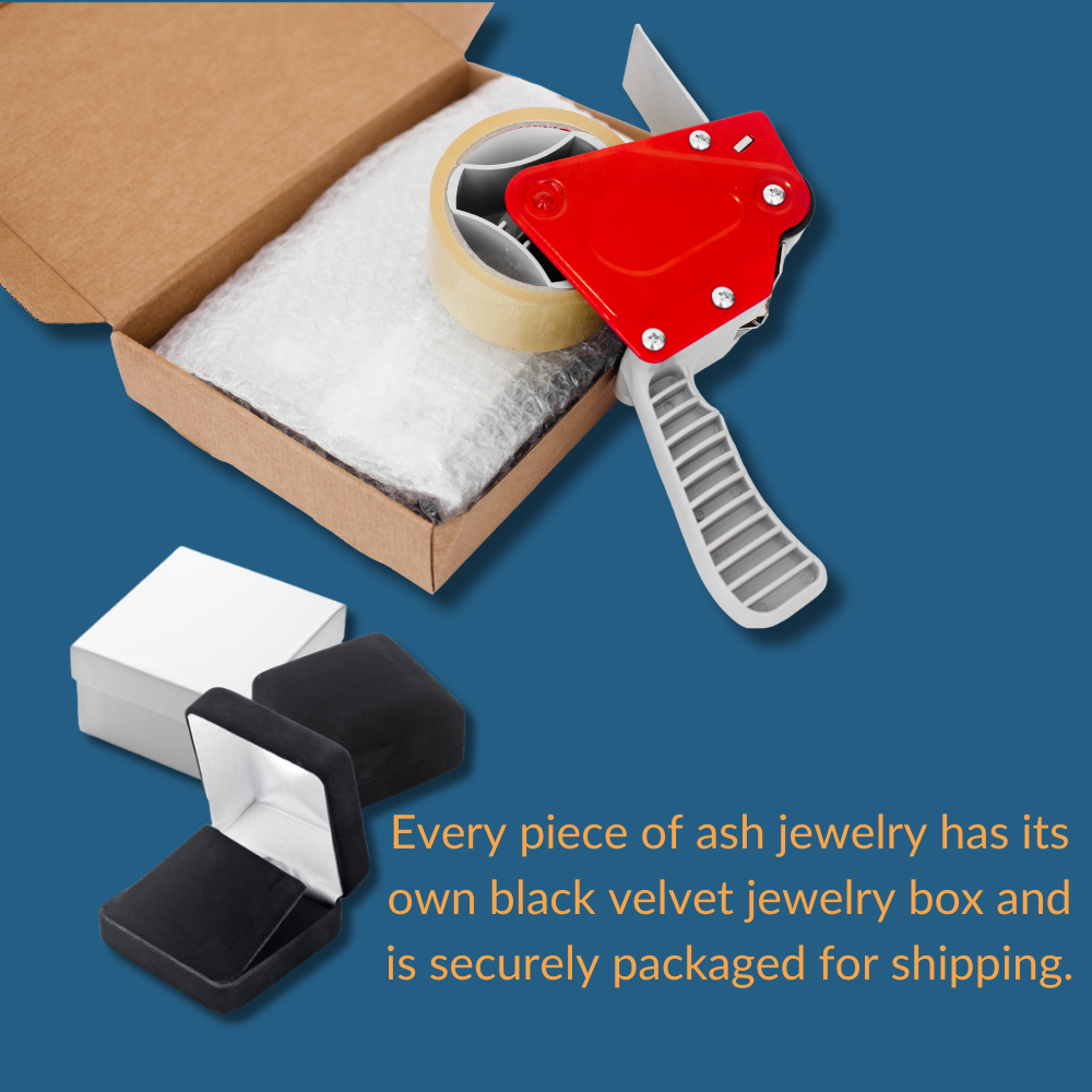Silver American Flag Ash Resin Jewelry