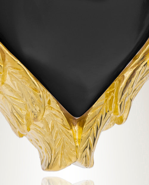 14K Yellow Gold Onyx Innocent Heart Cremation Pendant