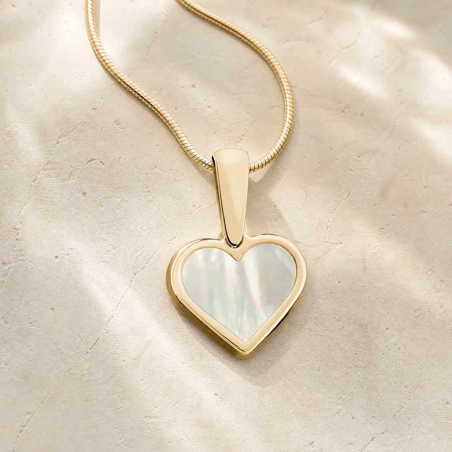 Solid 14K Gold Ravalli Heart Ash Resin Jewelry