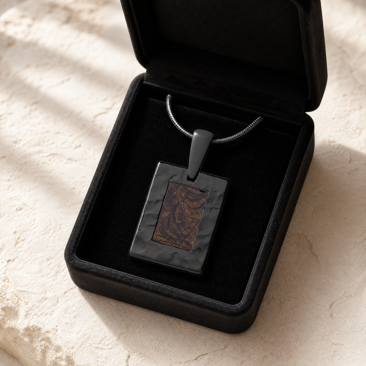 Black Finish Summer Ridge Ash Resin Jewelry