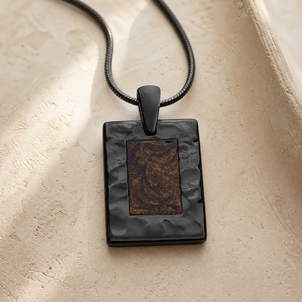 Black Finish Summer Ridge Ash Resin Jewelry