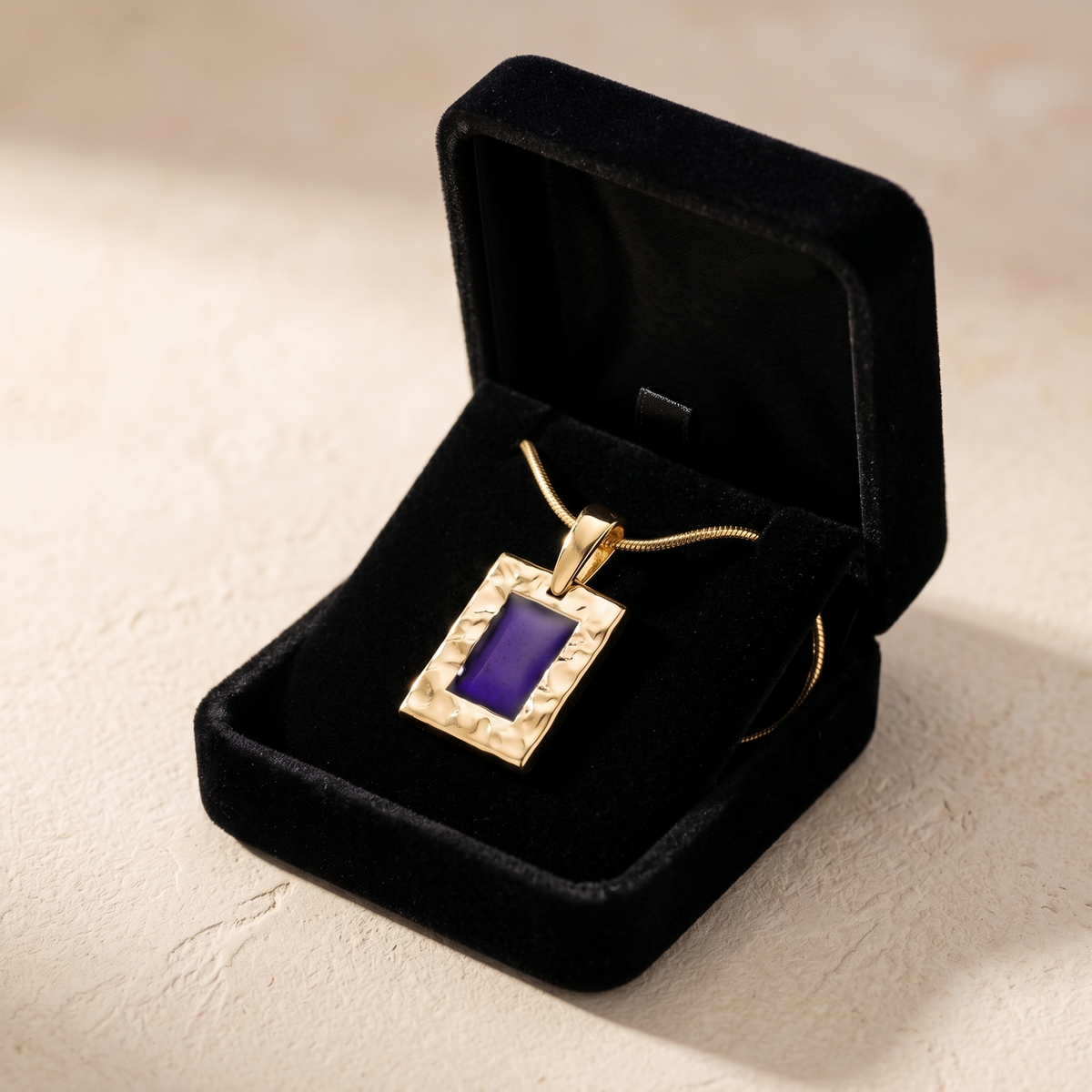 Solid 14K Gold Purple Passion Ash Resin Jewelry