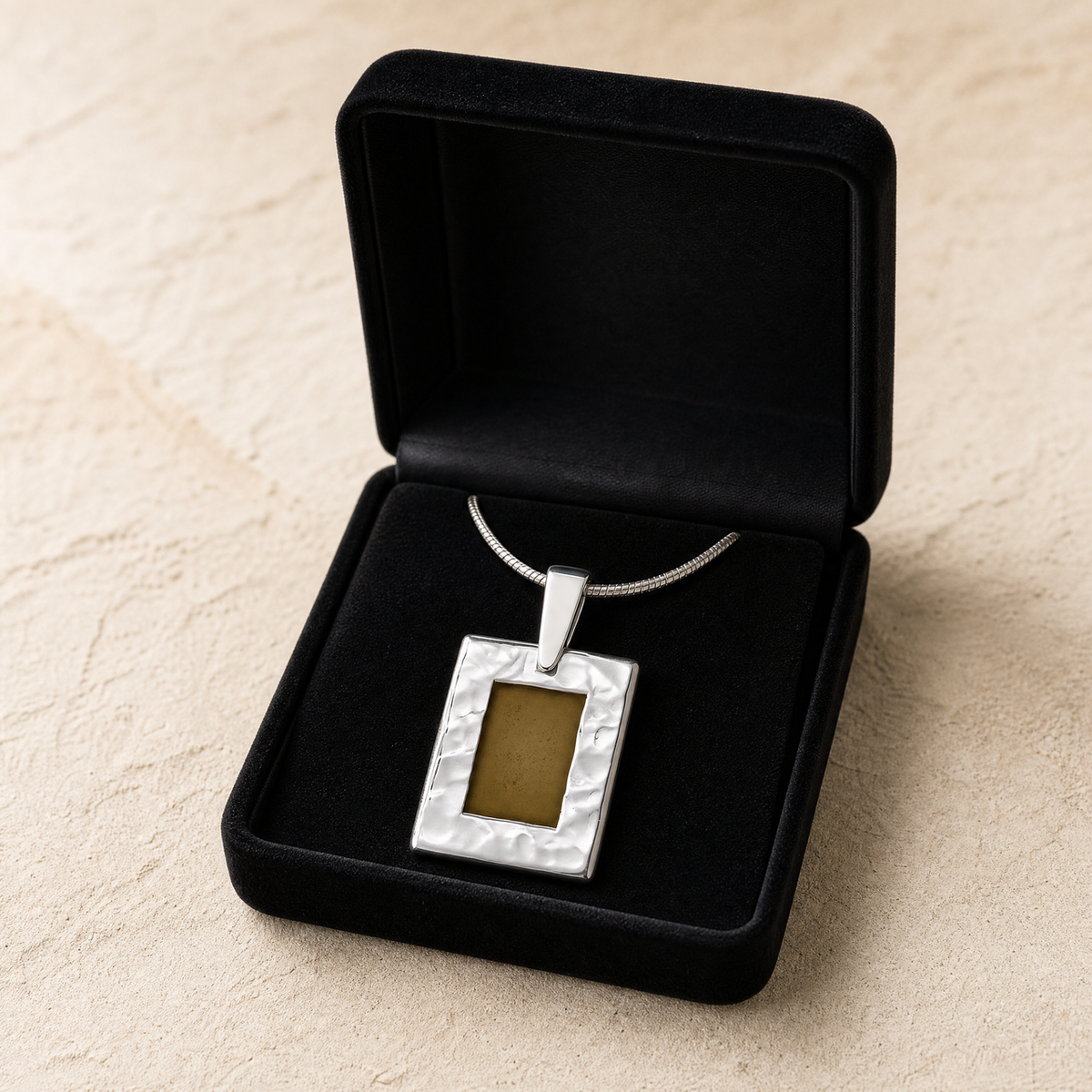 Silver Setting Sun Ash Resin Jewelry