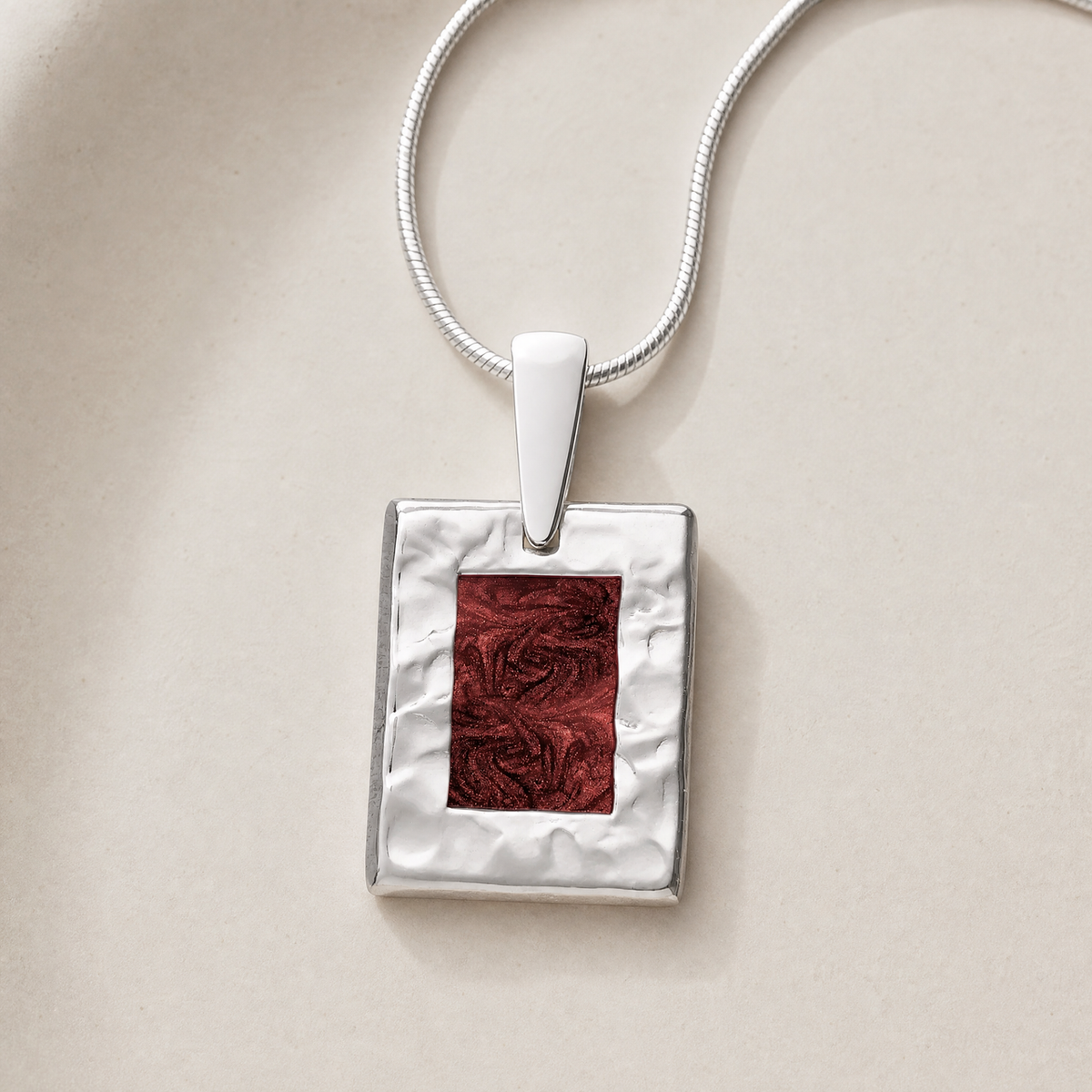 Silver Snowberry Ash Resin Jewelry