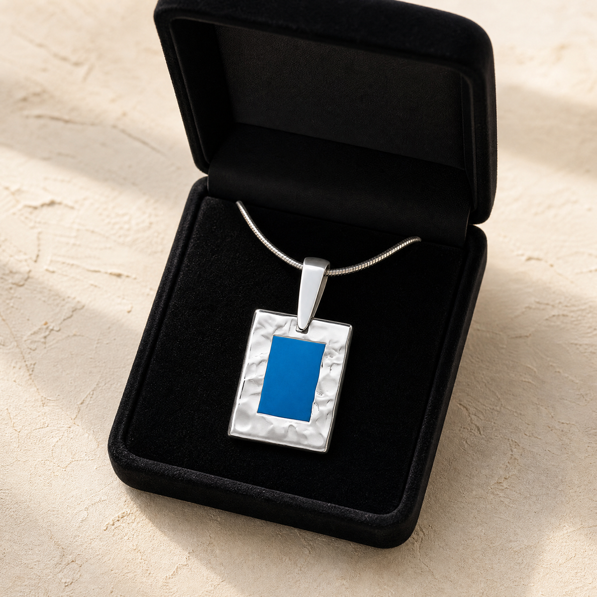 Solid 14K White Gold Turquoise Ash Resin Jewelry