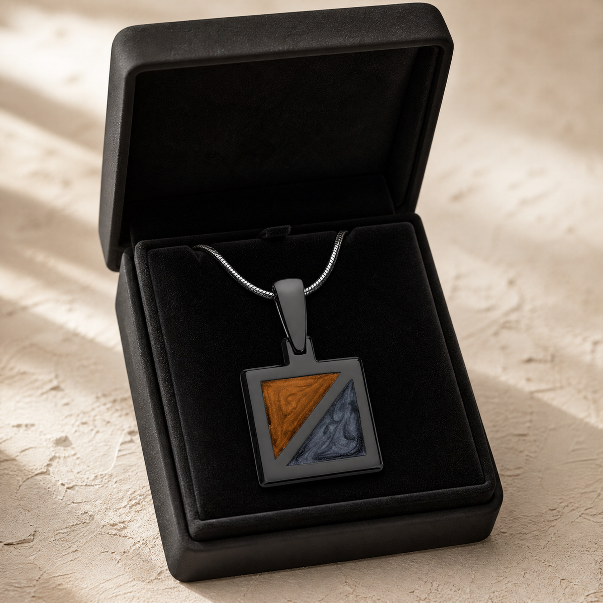 Black Finish Spirit Crossing Ash Resin Jewelry