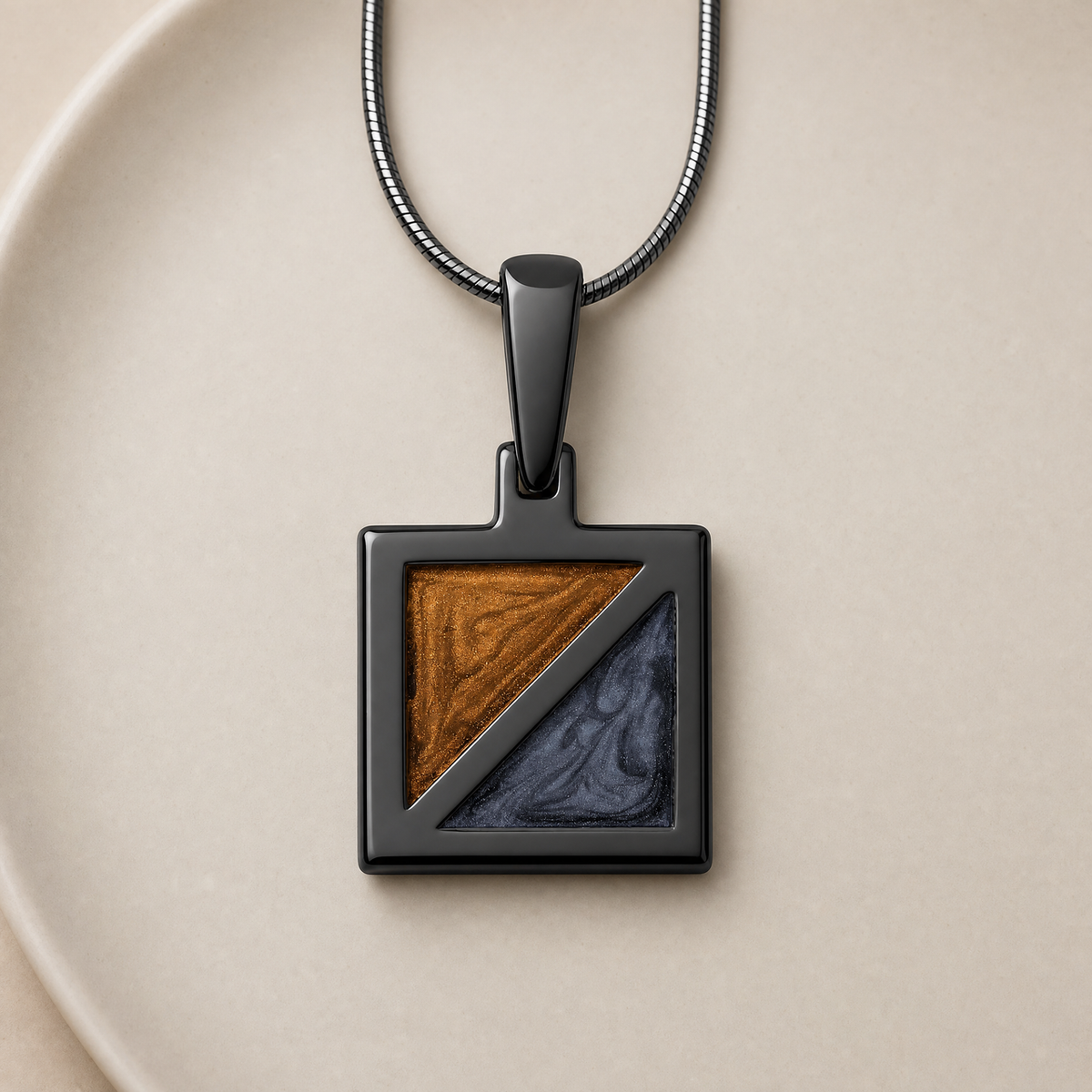 Black Finish Spirit Crossing Ash Resin Jewelry