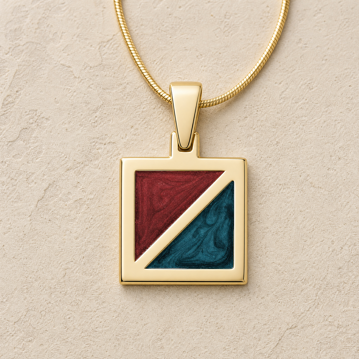 Solid 14K Gold Winter Memories Ash Resin Jewelry