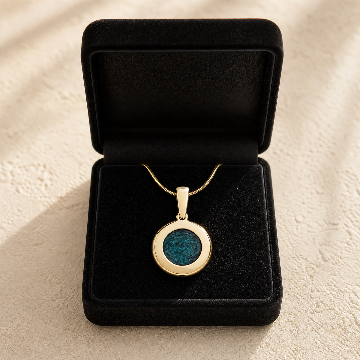 Solid 14K Gold Summer Fields Ash Resin Jewelry