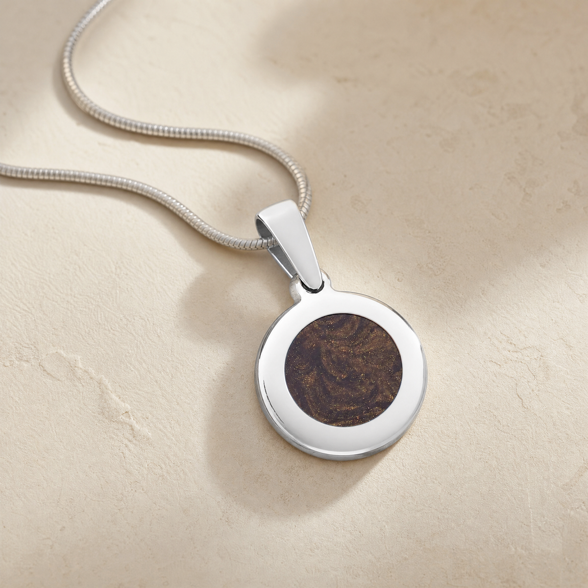 Solid 14K White Gold Boxwood Ash Resin Jewelry