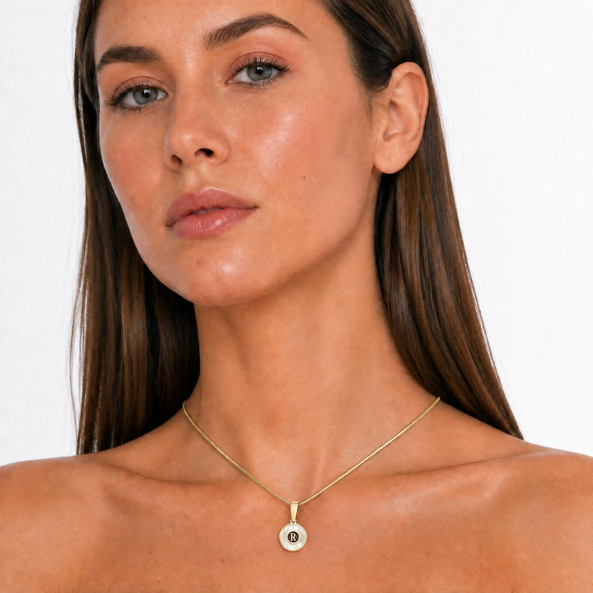 Solid 14K Gold Carob Monogram Ash Resin Jewelry