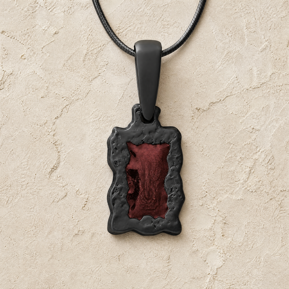 Black Finish Chokecherry Ash Resin Jewelry