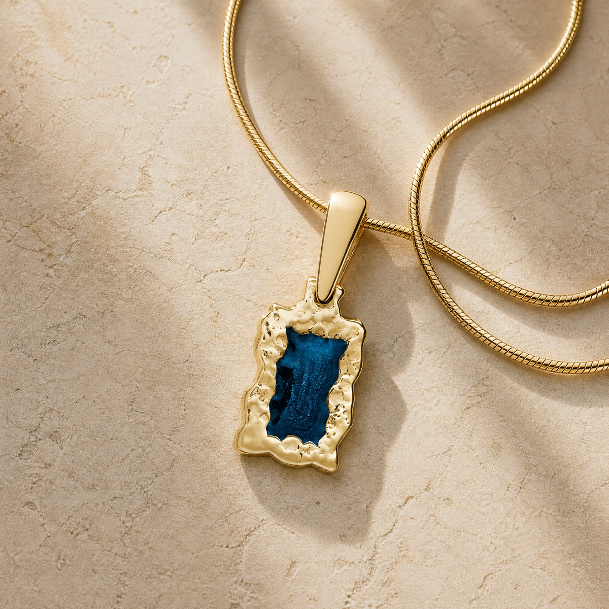 Gold Double Tree Ash Resin Jewelry