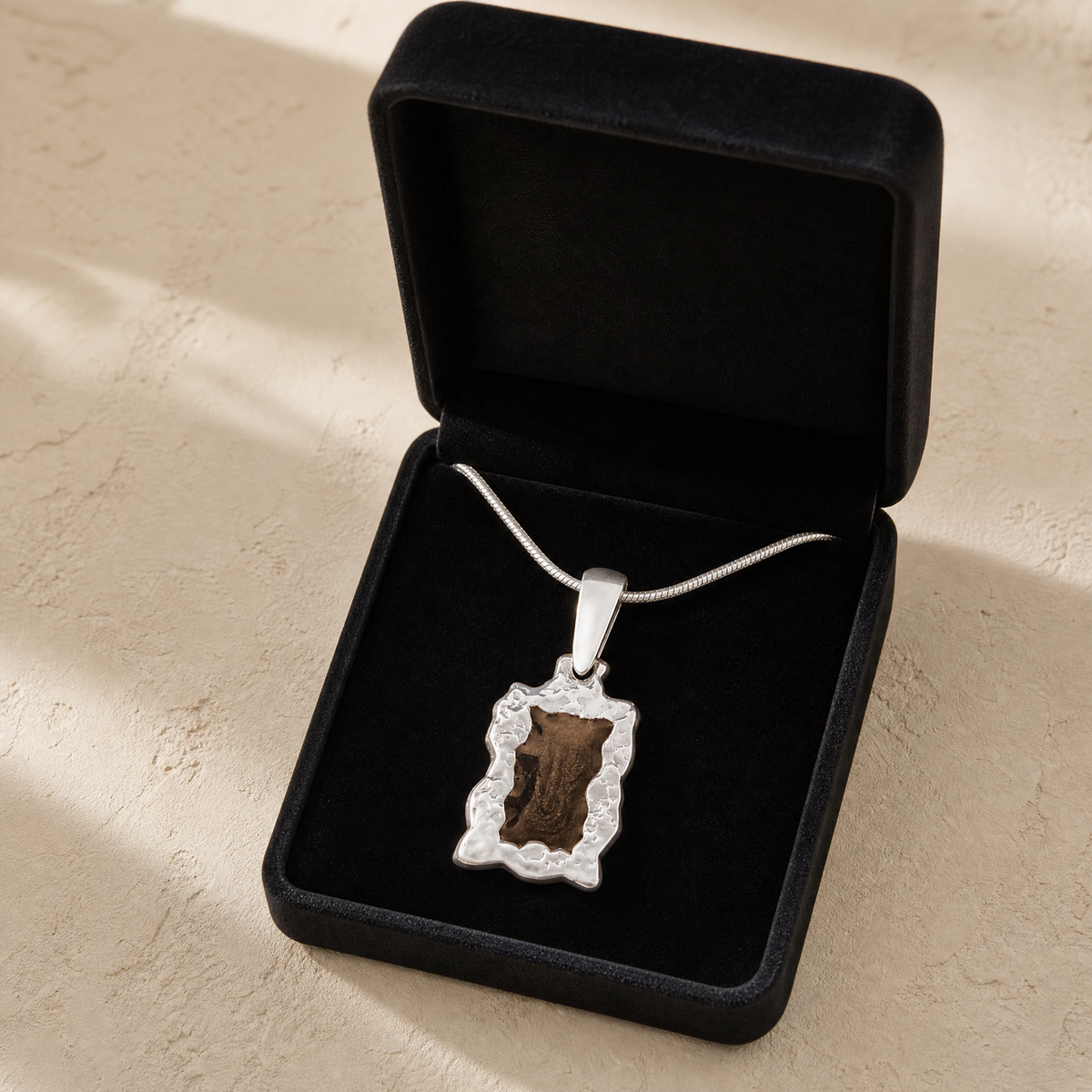 Silver Adobe Ash Resin Jewelry