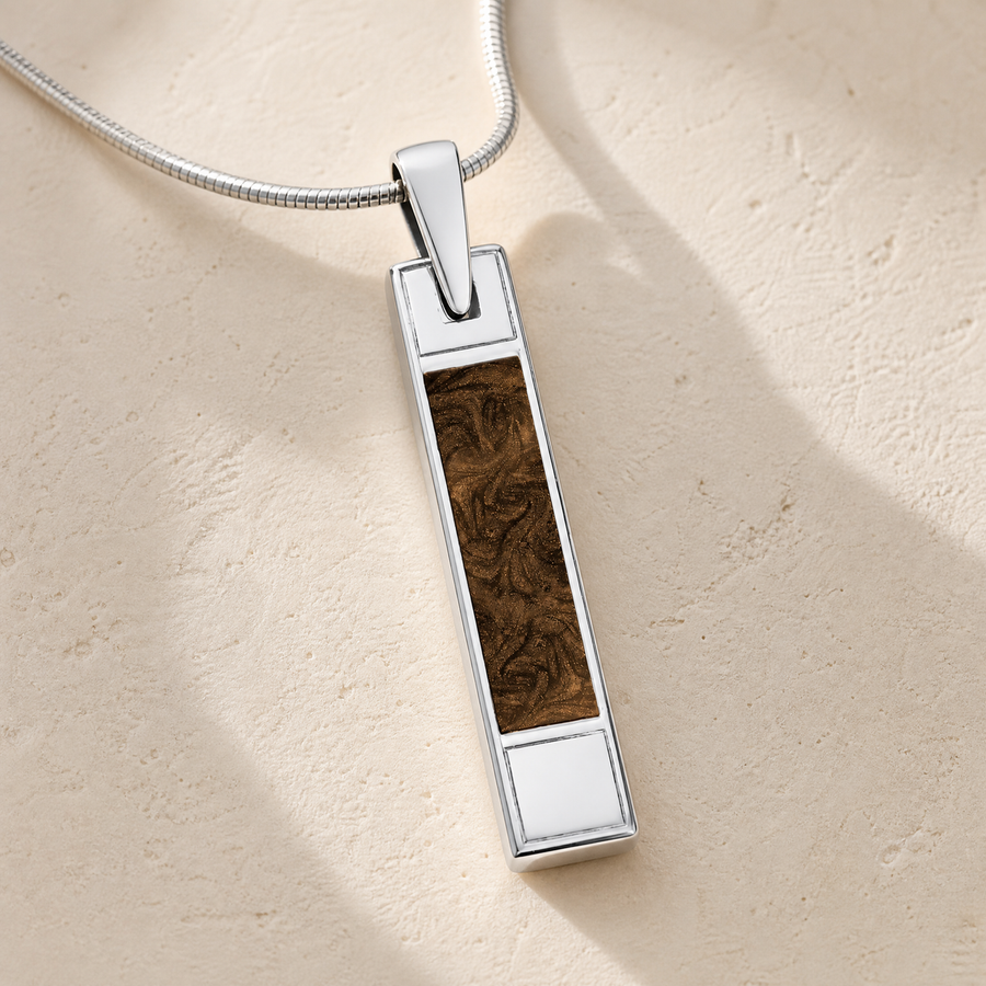 Silver Painted Canyon Ash Resin Jewelry