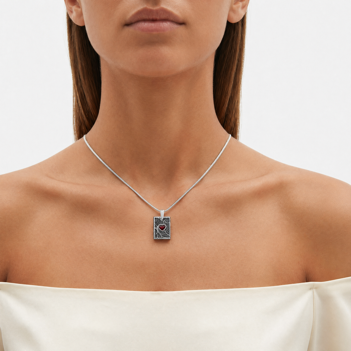 Gold Lilac Heart Rectangular Ash Resin Jewelry