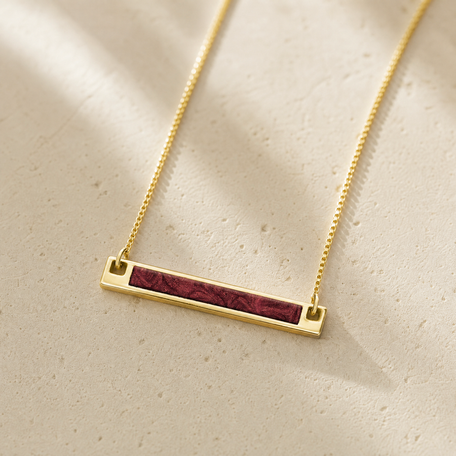 Gold Crimson Barred Ash Resin Jewelry