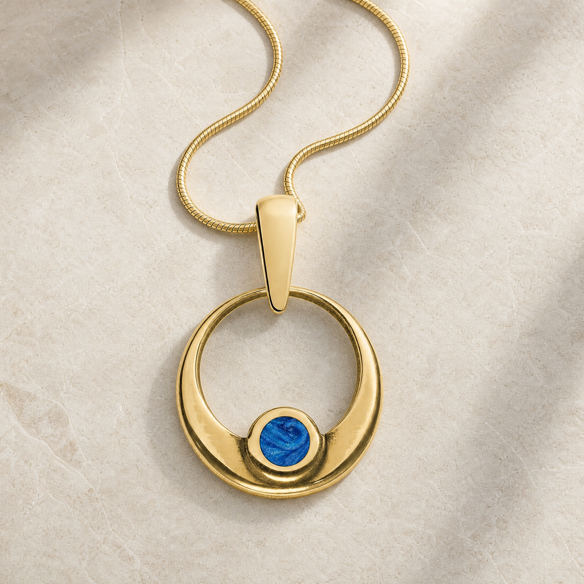 Simply Irresistable Gold Plated Round Ash Resin Jewelry