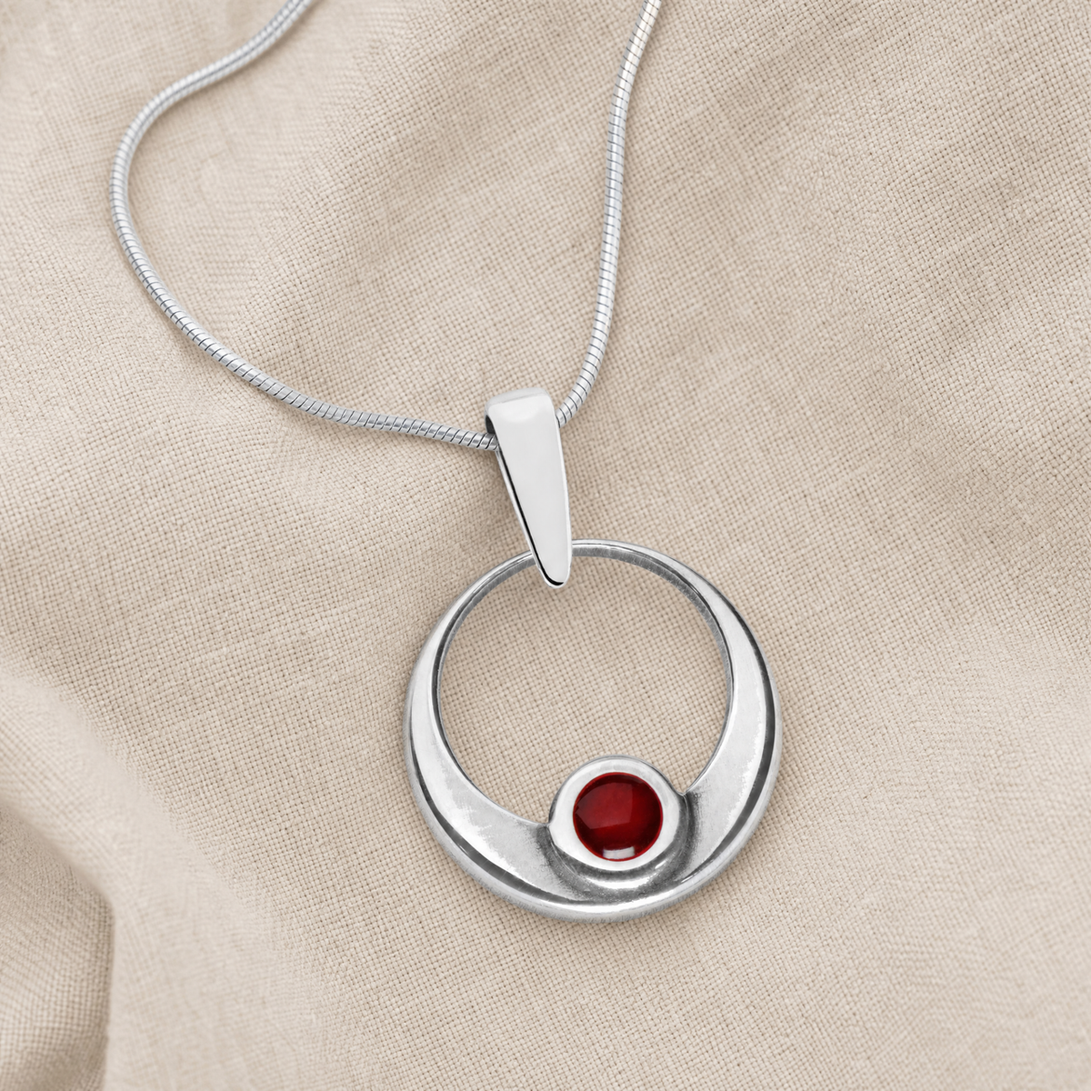 Simply Irresistible Sterling Silver Round Ash Resin Jewelry
