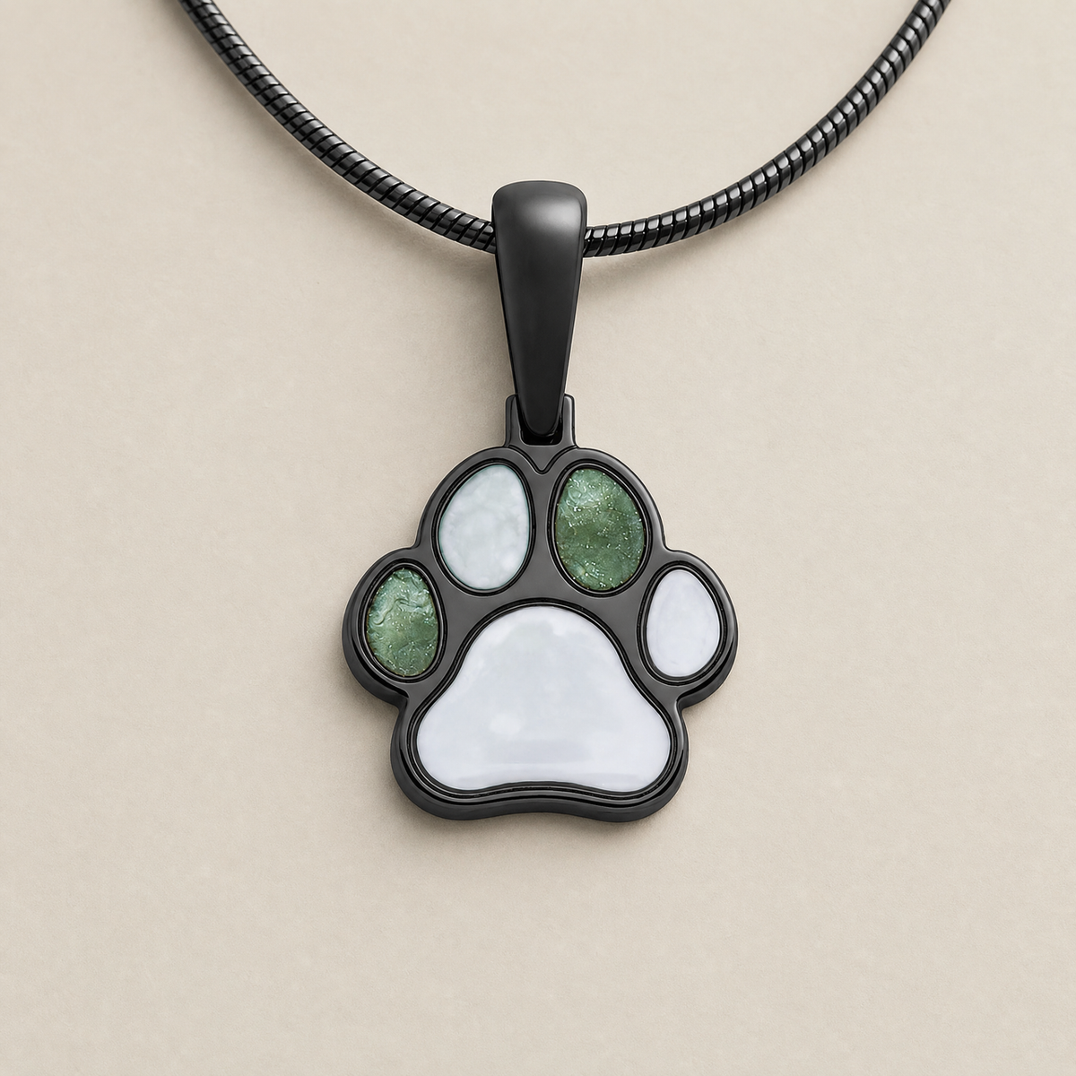 Black Finish A Print Upon My Heart Ash Resin Jewelry