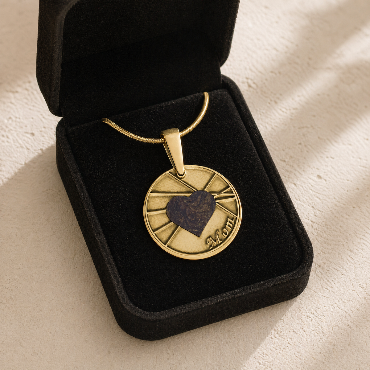 Enlightened Round Gold Plated Ash Resin Jewelry