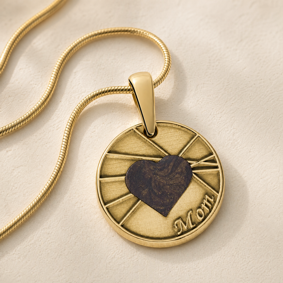 Enlightened Round Gold Plated Ash Resin Jewelry