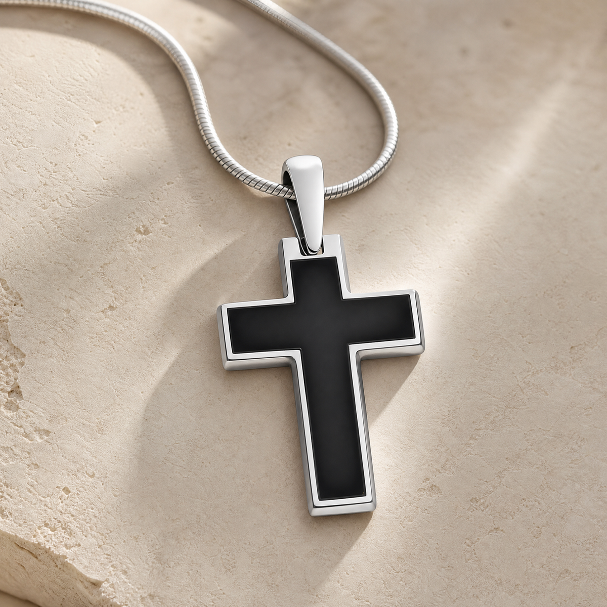 Cultured Cross Sterling Silver Ash Resin Jewelry